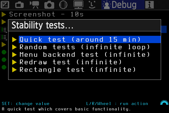 Stability tests