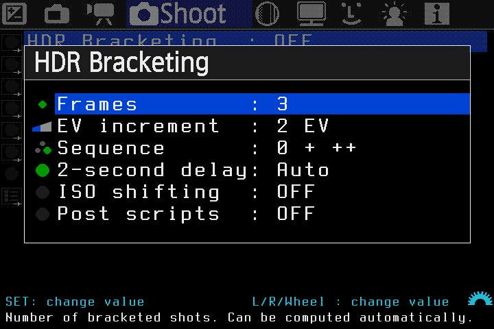 HDR Bracketing