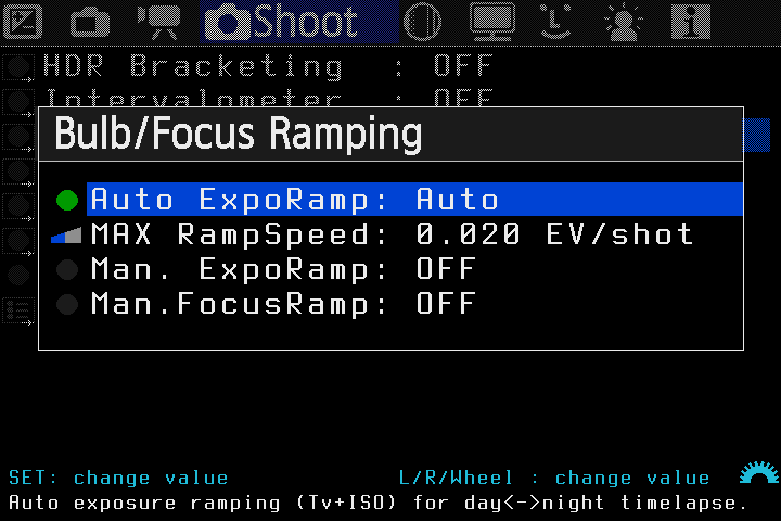 Bulb/Focus Ramp